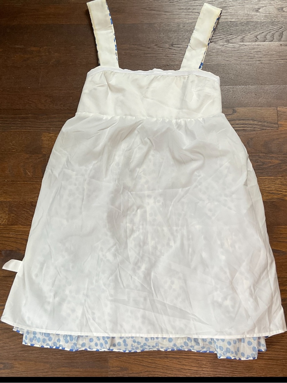 Amanda Uprichard Blue & White Metallic Dot Mini Dress | Size S | Made in USA - Picture 11 of 13
